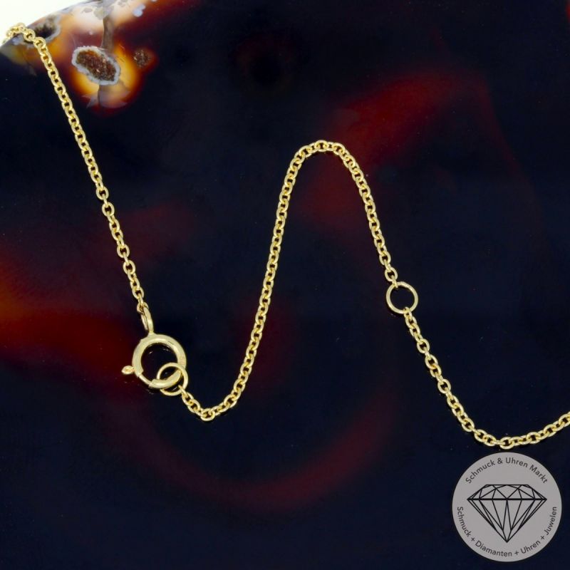 Wert 2090 € Brillant Saphir Collier in 585er 14 K Gelbgold - H1041