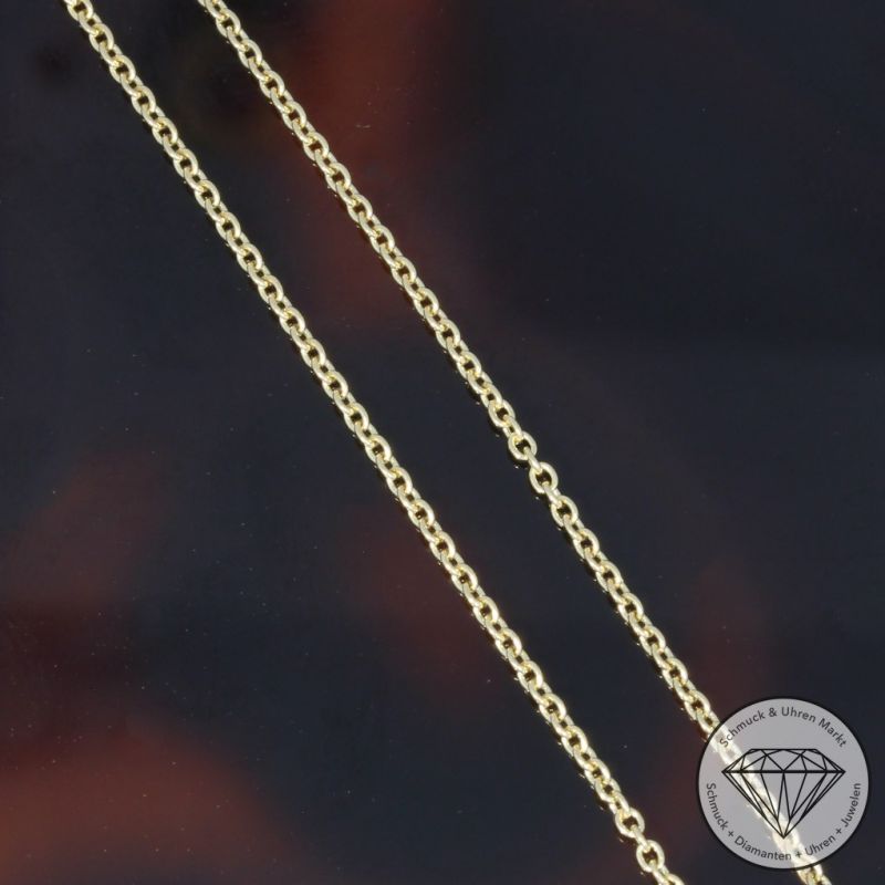 Wert 2350 € Brillant Saphir Anhänger mit Kette in 585er 14 K Gelbgold - H1073