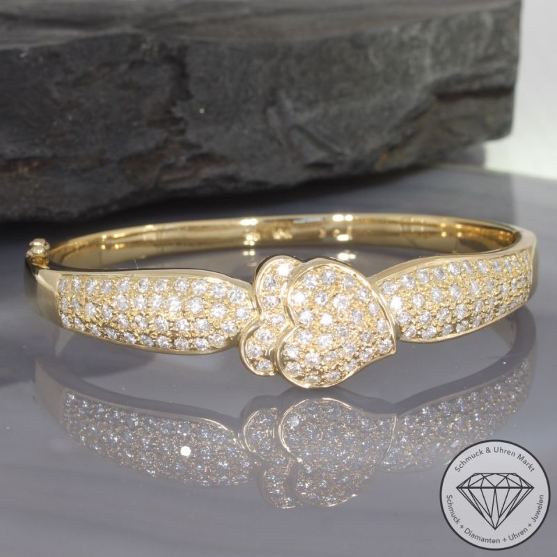 Wert 18390 € Brillant Armreif (ca. 4,00 carat) in 750er 18 K Gelbgold - 95829