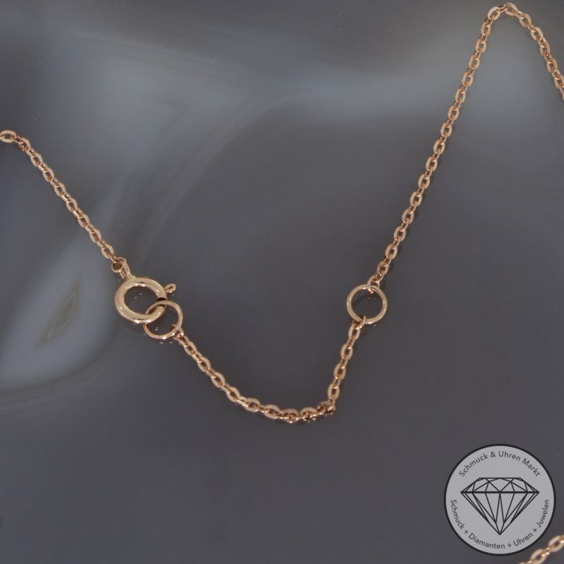 Wert 2090 € Brillant Saphir Collier in 585er 14 K Roségold - H940