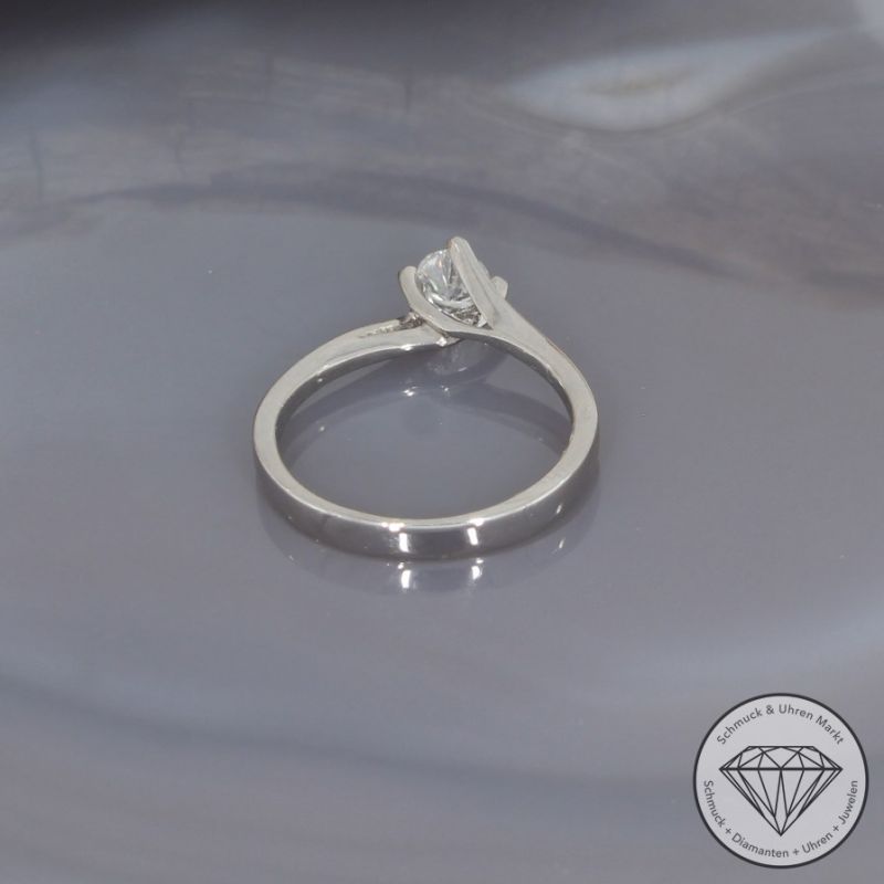 Wert 2250 € Solitär Brillant Ring (ca. 0,30 carat) in 750er 18 K Weißgold - 95942
