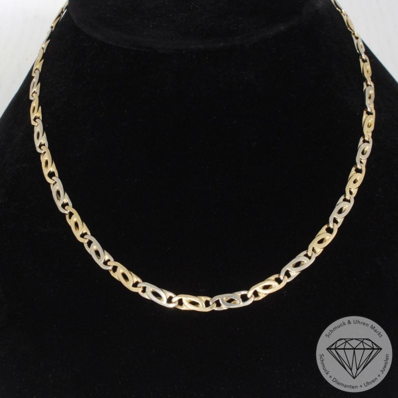Wert 7050 € Bicolor Kette (34,50 Gramm) in 750er 18 K Gold - 96003