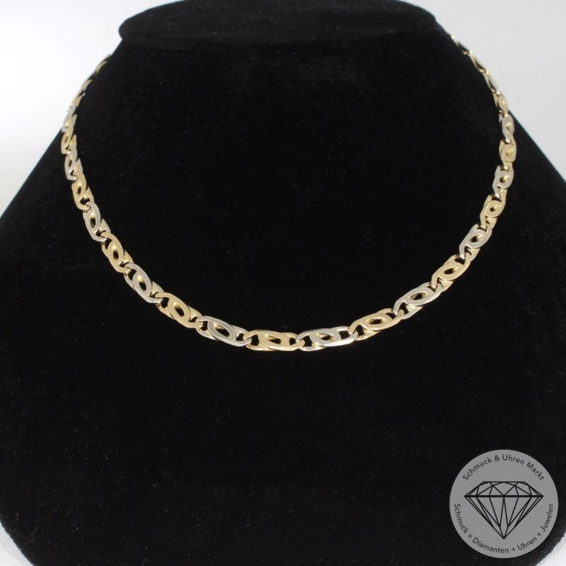 Wert 7050 € Bicolor Kette (34,50 Gramm) in 750er 18 K Gold - 96003