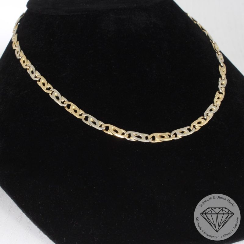 Wert 7050 € Bicolor Kette (34,50 Gramm) in 750er 18 K Gold - 96003