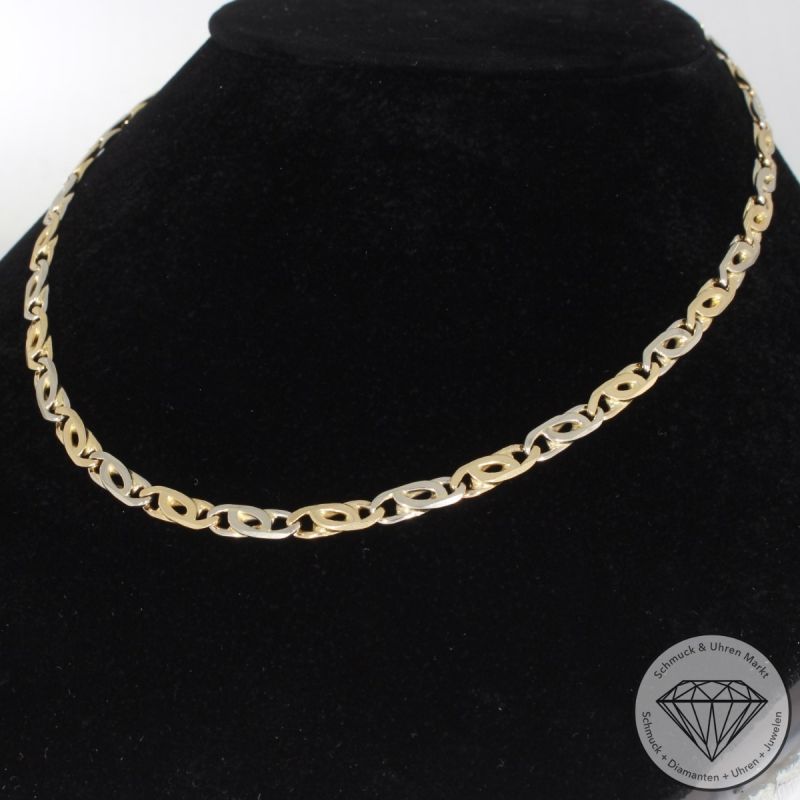 Wert 7050 € Bicolor Kette (34,50 Gramm) in 750er 18 K Gold - 96003