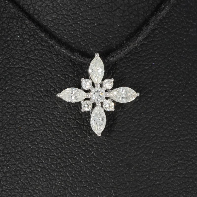 Wert 1650 € Brillant Diamant Anhänger  in 585er 14 K Weißgold - H1847