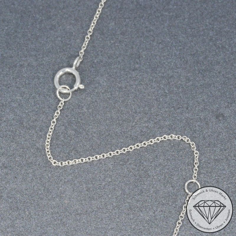 Wert 3190 € Solitär Brillant Anhänger mit Kette (0,40 carat) in 585er 14 K Weißgold - H1091
