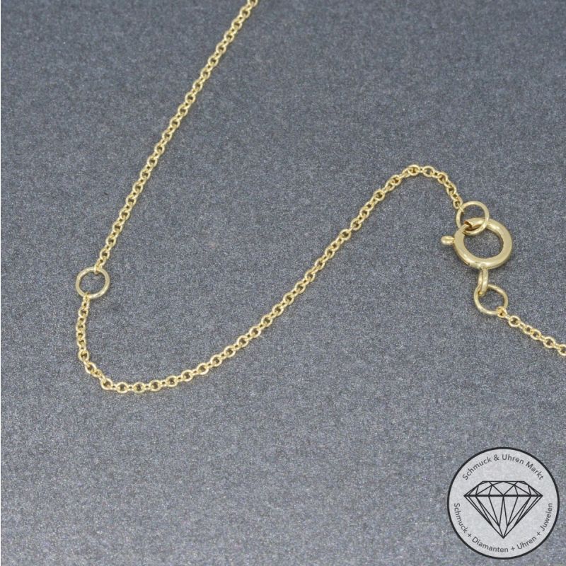 Wert 3190 € Solitär Brillant Anhänger mit Kette (0,40 carat) in 585er 14 K Gelbgold - H1092