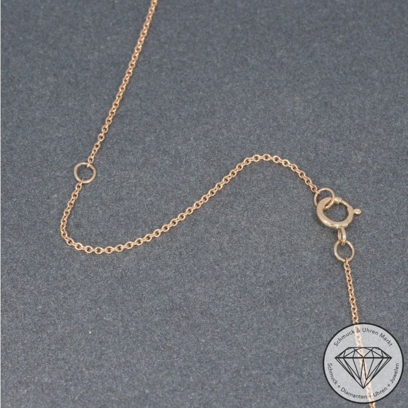 Wert 2750 € Solitär Brillant Anhänger mit Kette (0,40 carat) in 585er 14 K Roségold - H1079