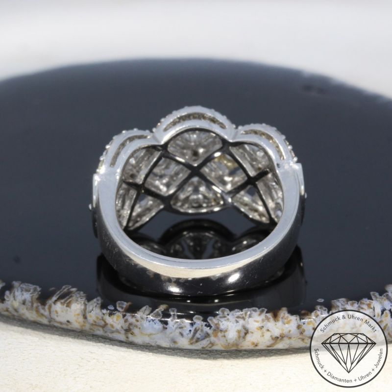 Wert 5750 € Brillant Diamant Ring in 585er 14 K Weißgold - H222