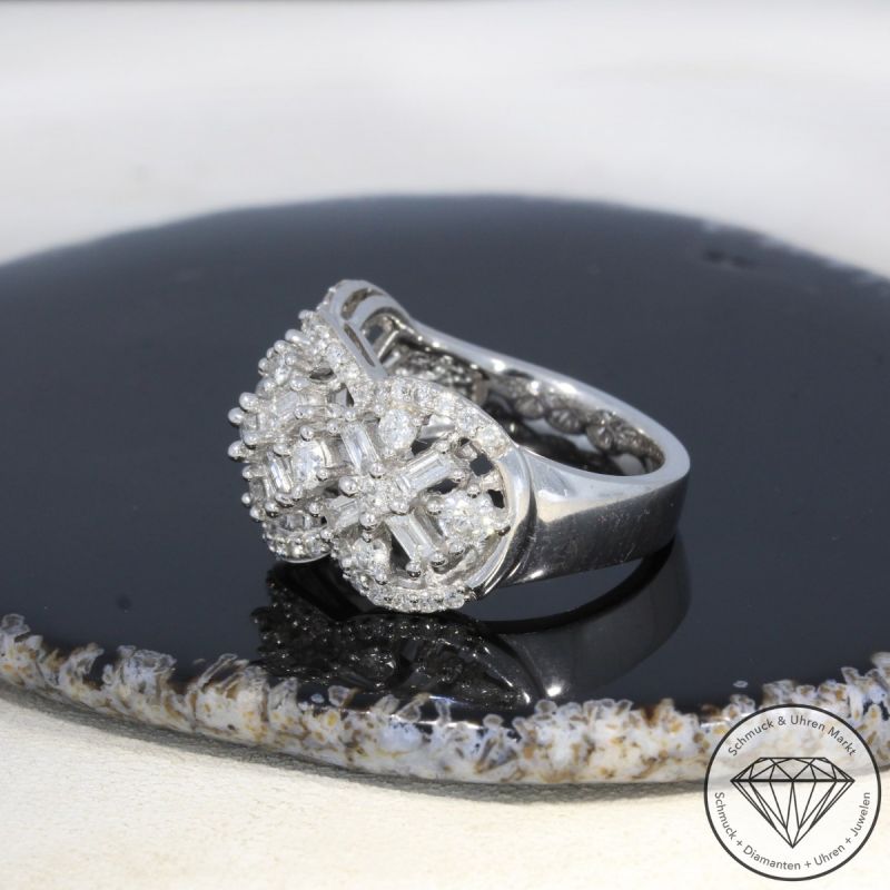 Wert 5750 € Brillant Diamant Ring in 585er 14 K Weißgold - H222