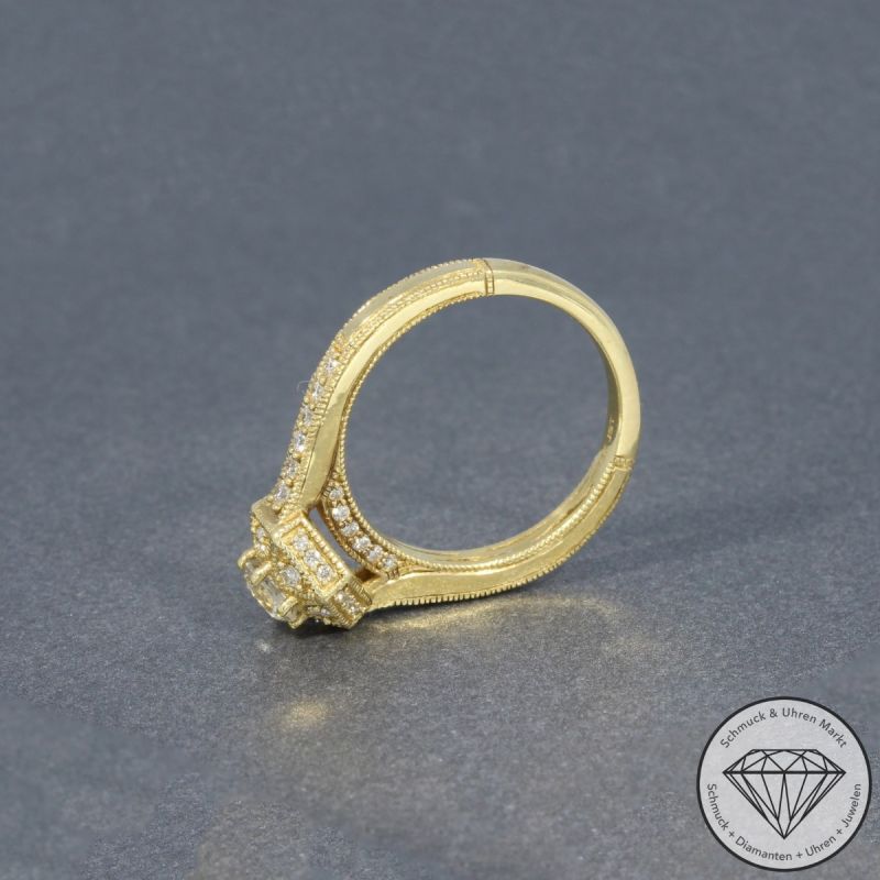Wert 3890 € Brillant Ring (0,75 carat) in 585er 14 K Gelbgold - H96