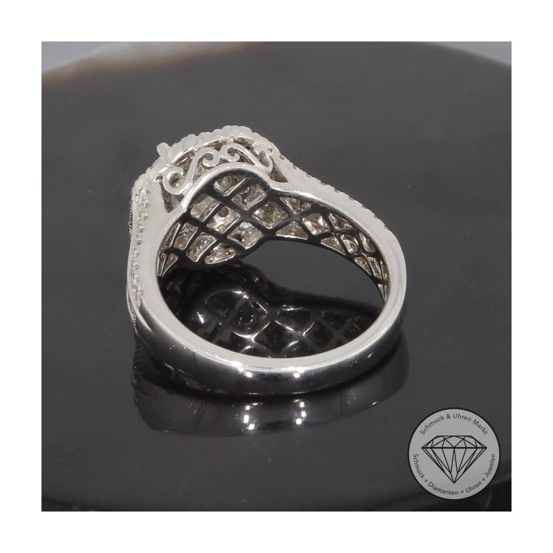 Wert 6290 € Brillant Ring (1,35 carat) in 585er 14 K Weißgold - H1249
