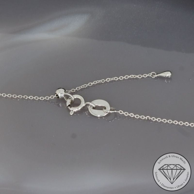 Wert 1090 € Brillant Diamant Anhänger mit Kette in 750er 18 K Weißgold - 96331