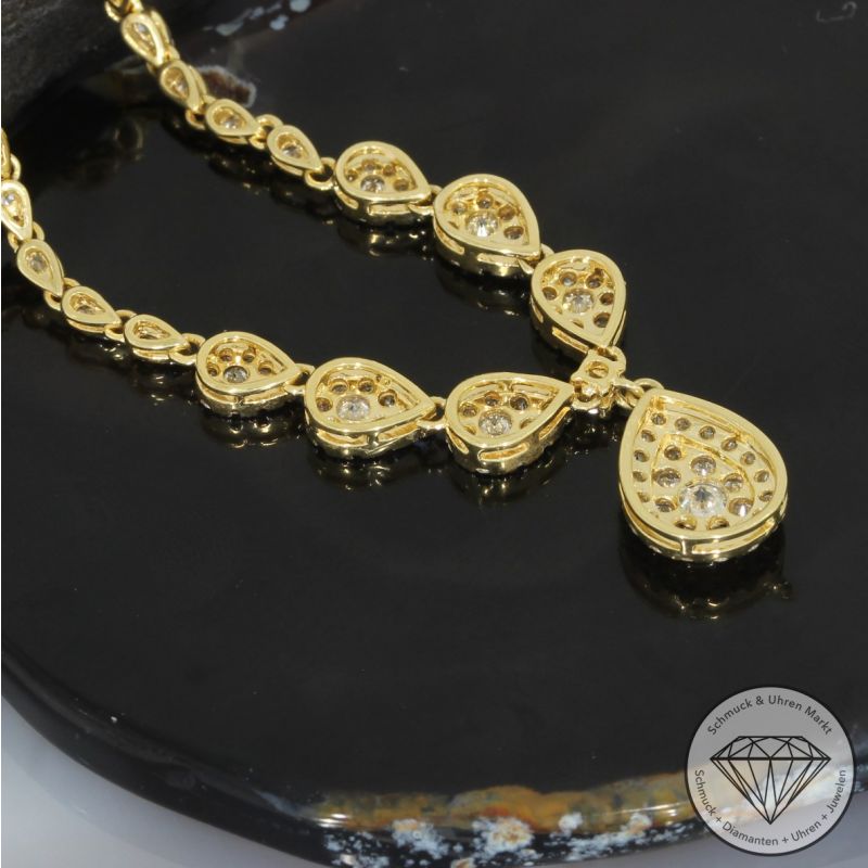 Wert 16690 € Brillant Collier (5,30 carat) in 750er 18 K Gelbgold - 96355