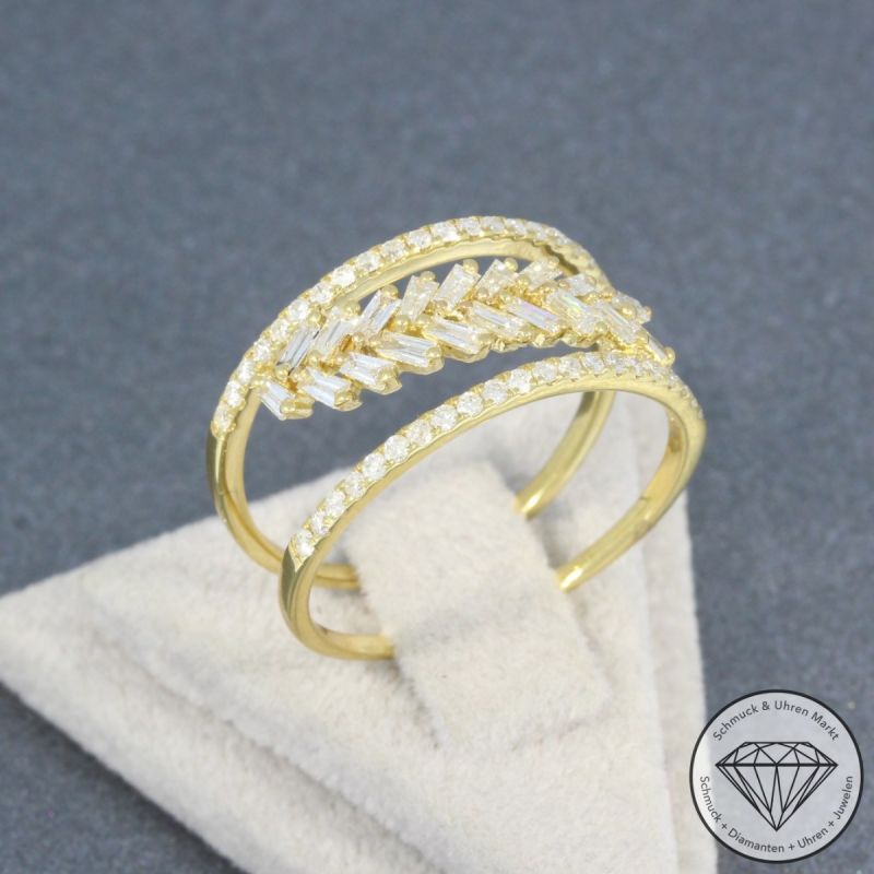 Wert 2350 € Brillant Diamant Ring in 750er 18 K Gelbgold - 96382