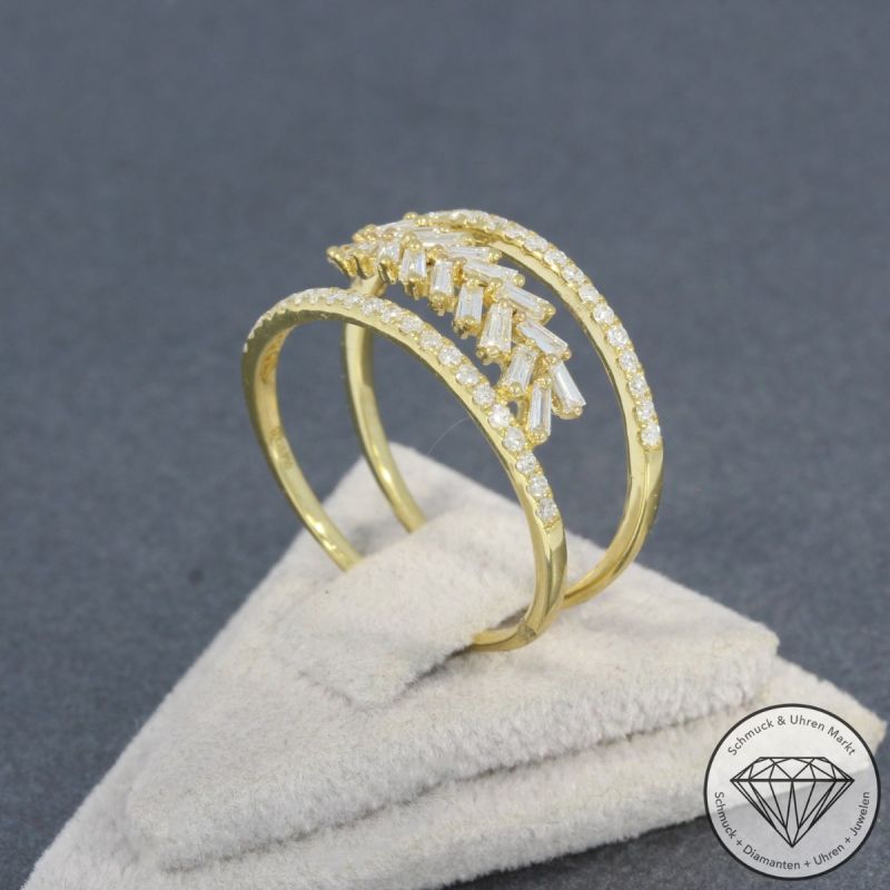 Wert 2350 € Brillant Diamant Ring in 750er 18 K Gelbgold - 96382