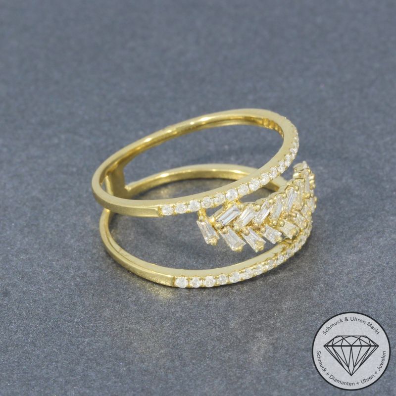 Wert 2350 € Brillant Diamant Ring in 750er 18 K Gelbgold - 96382