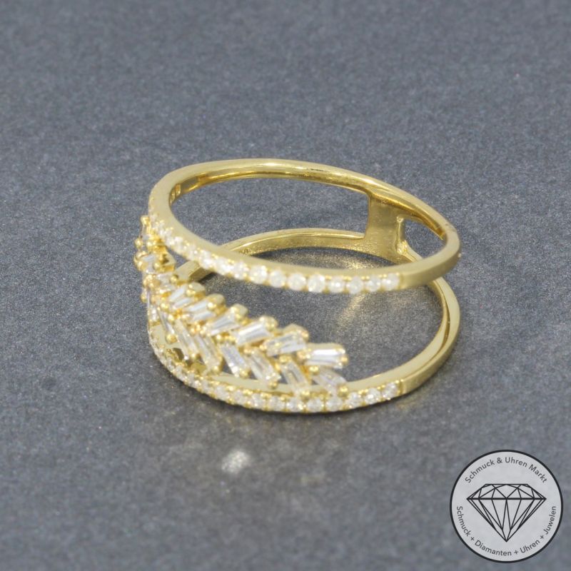 Wert 2350 € Brillant Diamant Ring in 750er 18 K Gelbgold - 96382