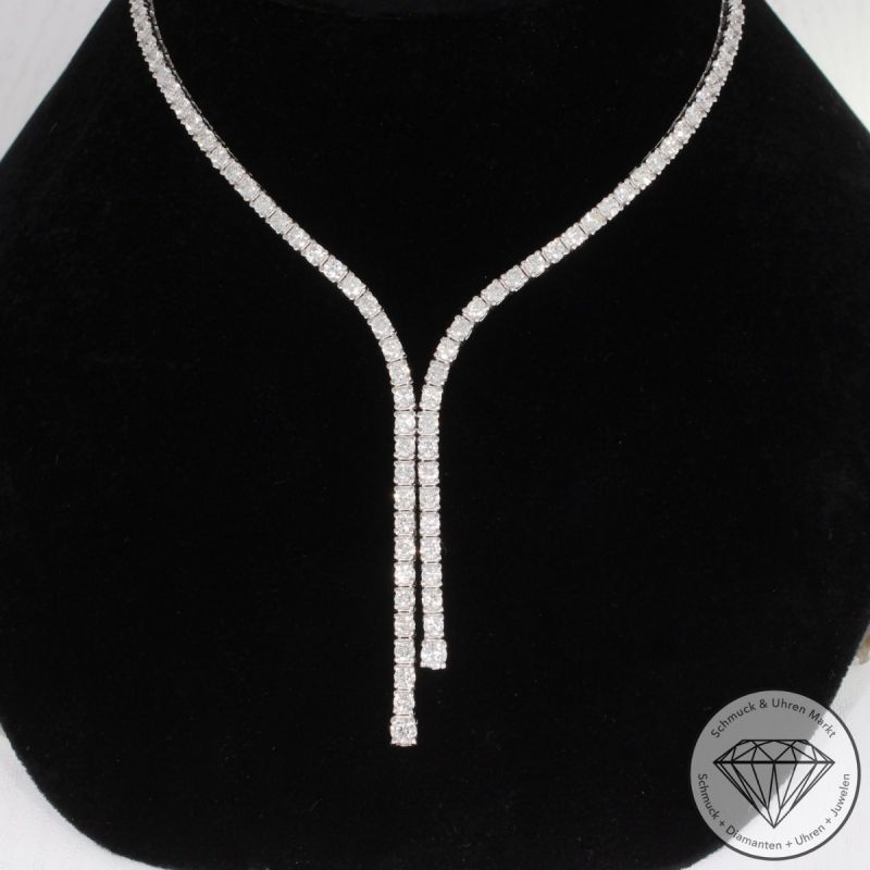 Wert 29750 € Brillant Collier (5,99 carat) in 585er 14 K Weißgold - 96389