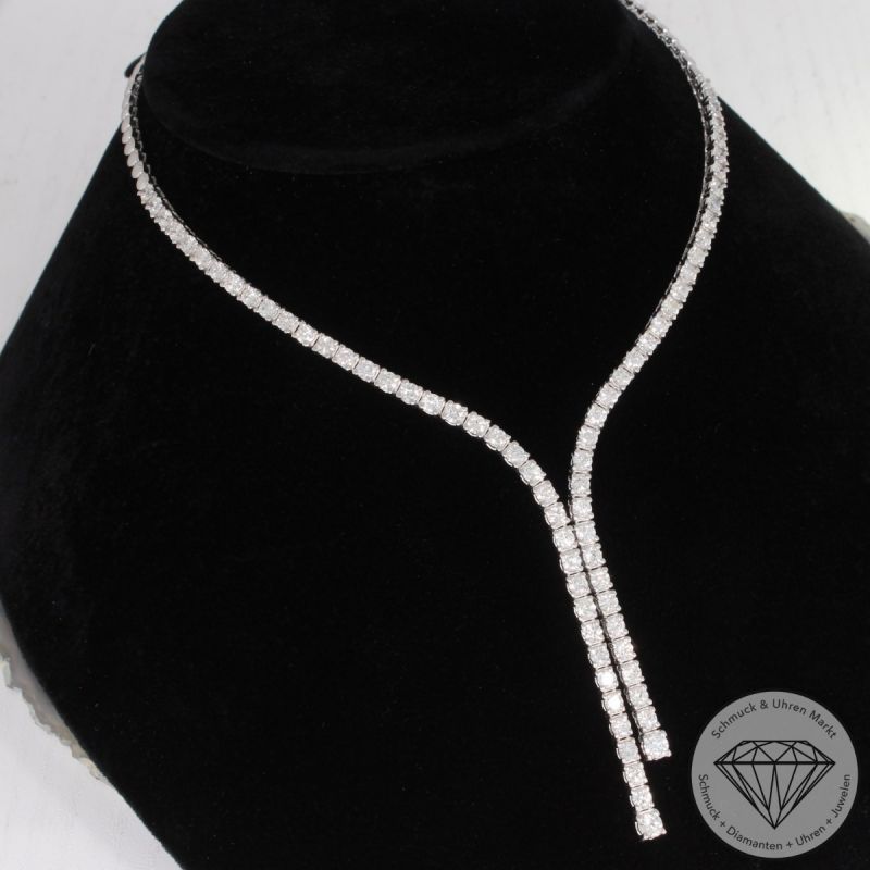 Wert 29750 € Brillant Collier (5,99 carat) in 585er 14 K Weißgold - 96389