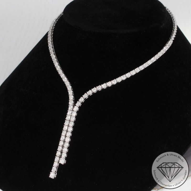 Wert 29750 € Brillant Collier (5,99 carat) in 585er 14 K Weißgold - 96389
