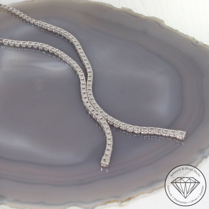 Wert 29750 € Brillant Collier (5,99 carat) in 585er 14 K Weißgold - 96389