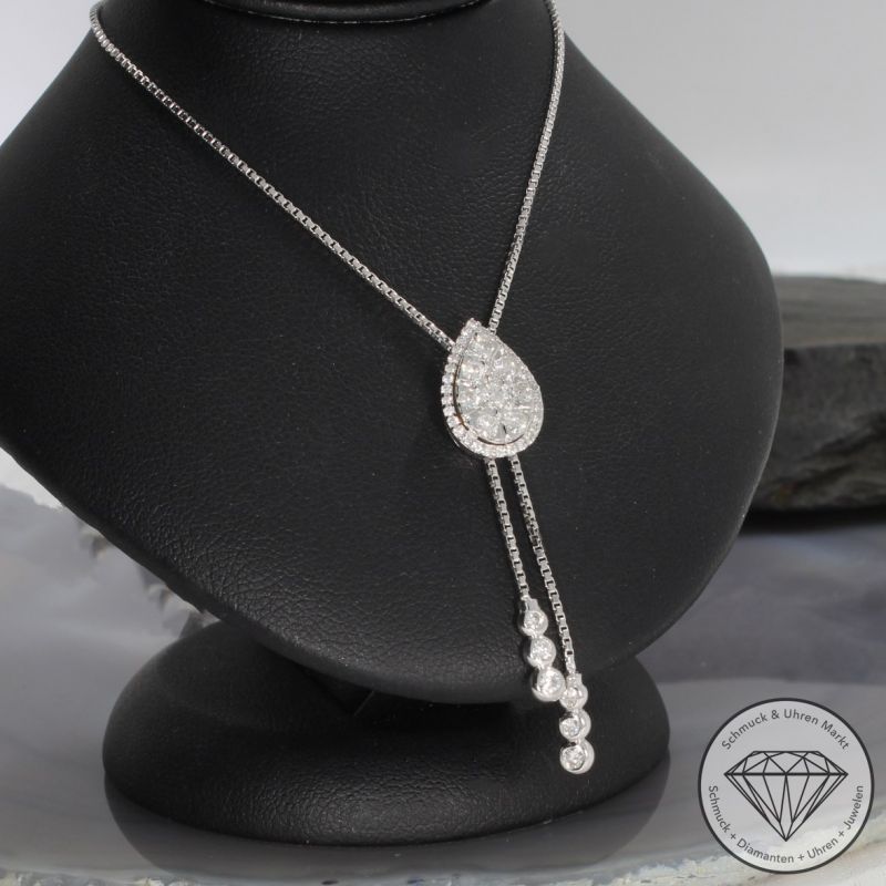 Wert 6790 € Brillant Collier (0,67 carat) in 585er 14 K Weißgold - 96392