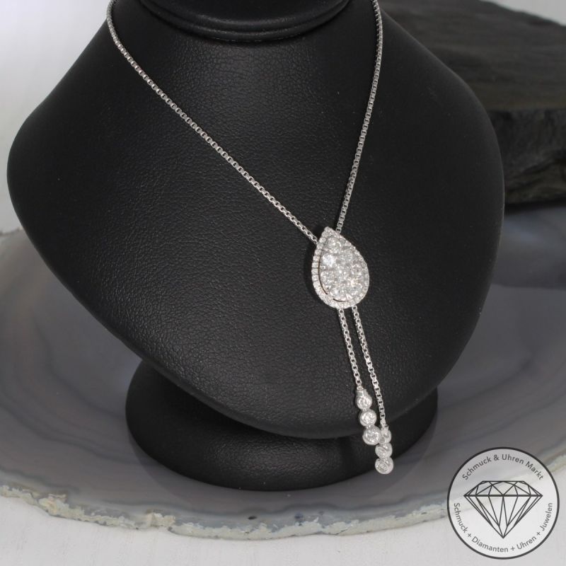 Wert 6790 € Brillant Collier (0,67 carat) in 585er 14 K Weißgold - 96392