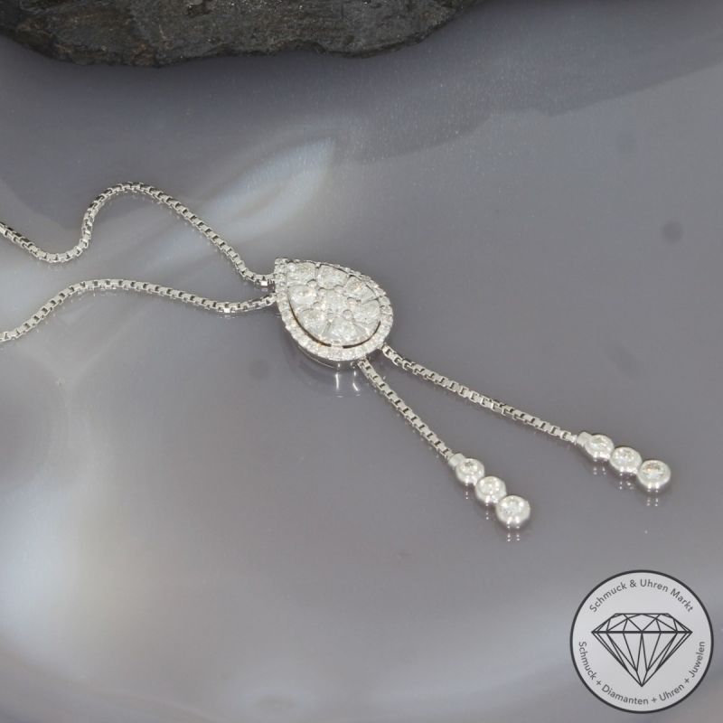 Wert 6790 € Brillant Collier (0,67 carat) in 585er 14 K Weißgold - 96392