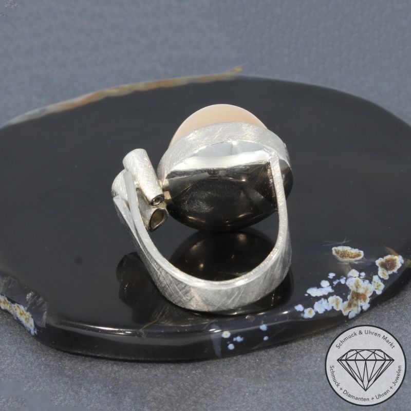 Sale! Wert 4790 € Brillant Saphir Mondstein Ring in 750er 18 K Weißgold - 96398