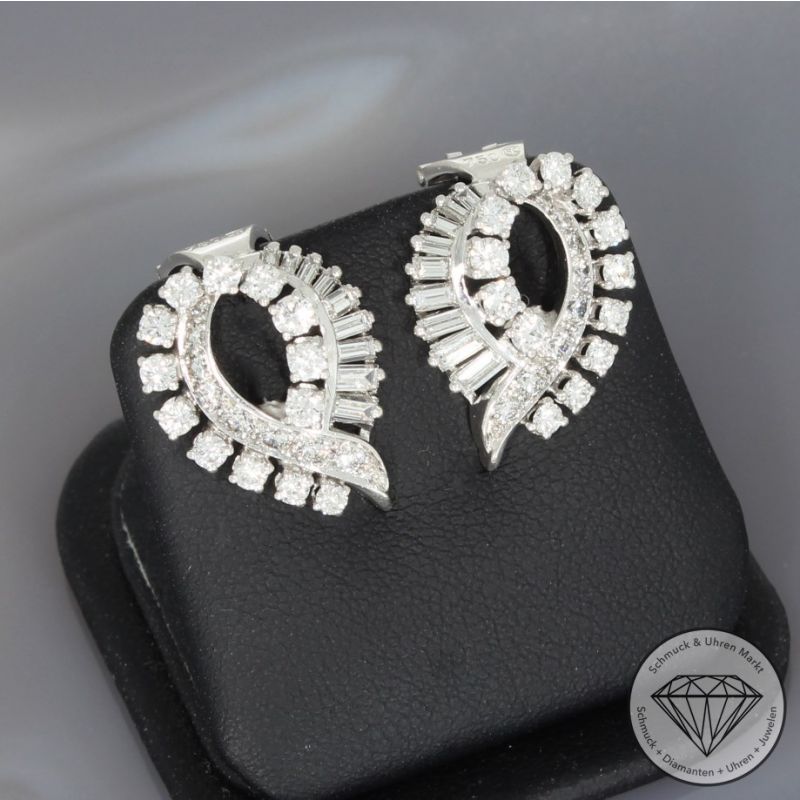 Sale! Wert 4990 € Brillant Diamant Ohrringe in 750er 18 K Weißgold - 96439