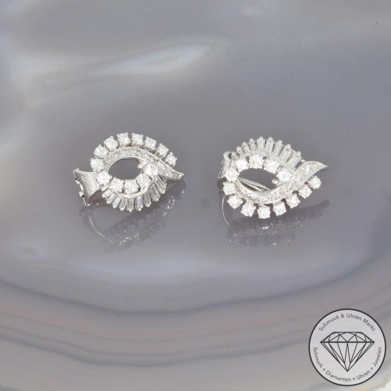 Sale! Wert 4990 € Brillant Diamant Ohrringe in 750er 18 K Weißgold - 96439