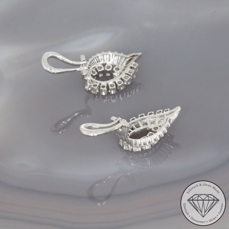 Sale! Wert 4990 € Brillant Diamant Ohrringe in 750er 18 K Weißgold - 96439