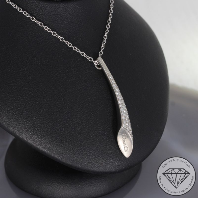 Sale! Wert 4990 € Brillant Anhänger & Kette (ca.0,97 carat) in 750er 18 K Weißgold - 96443
