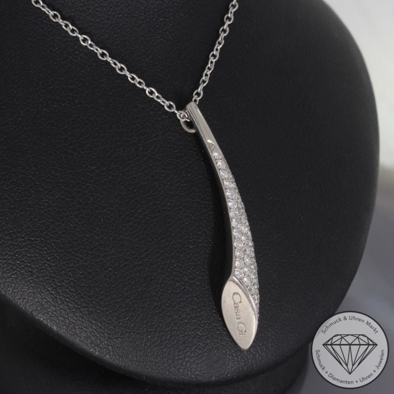 Sale! Wert 4990 € Brillant Anhänger & Kette (ca.0,97 carat) in 750er 18 K Weißgold - 96443