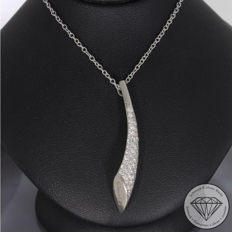 Sale! Wert 4990 € Brillant Anhänger & Kette (ca.0,97 carat) in 750er 18 K Weißgold - 96443