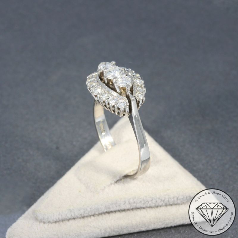 Wert 3700 € Brillant Ring (ca. 0,83 carat) in 750er 18 K Weißgold - 96458