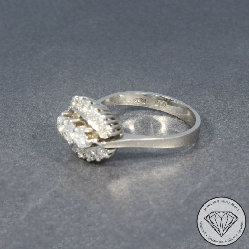 Wert 3700 € Brillant Ring (ca. 0,83 carat) in 750er 18 K Weißgold - 96458
