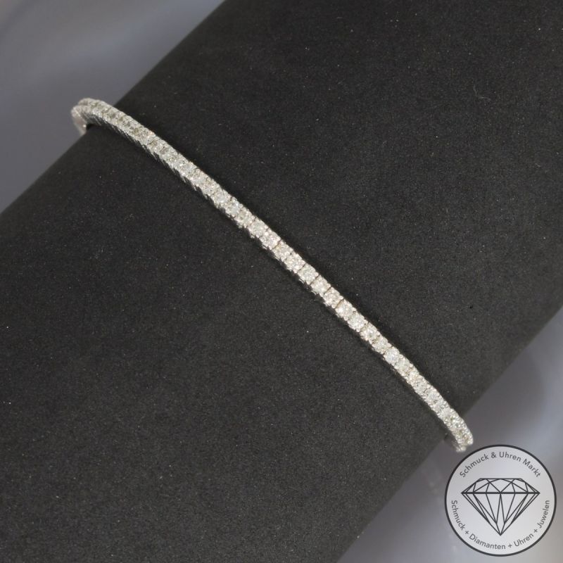 Wert 7150 € Brillant Armreif (2,00 carat) in 585er 14 K Weißgold - H1220