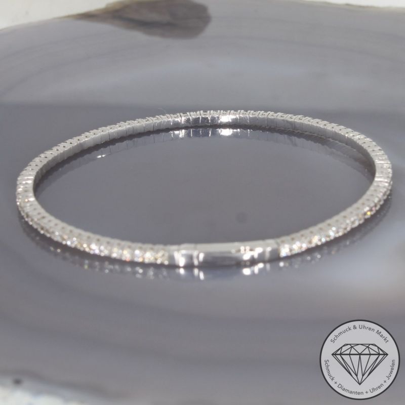 Wert 7150 € Brillant Armreif (2,00 carat) in 585er 14 K Weißgold - H1220