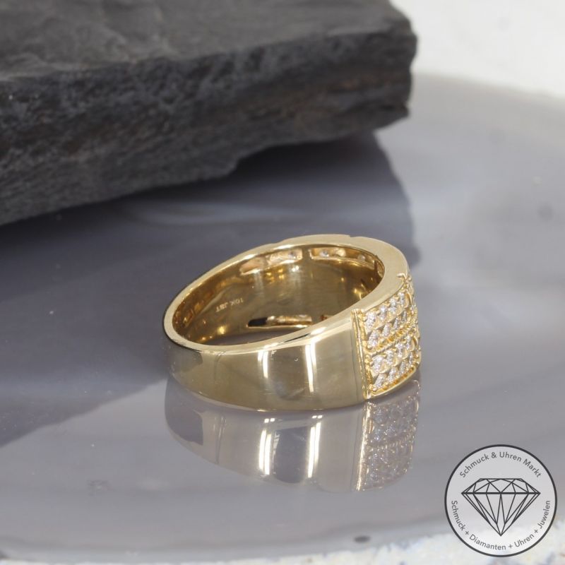 Wert 3250 € Brillant Ring (1,00 carat) in 417er 10 K Gelbgold Gr.62 - H1194