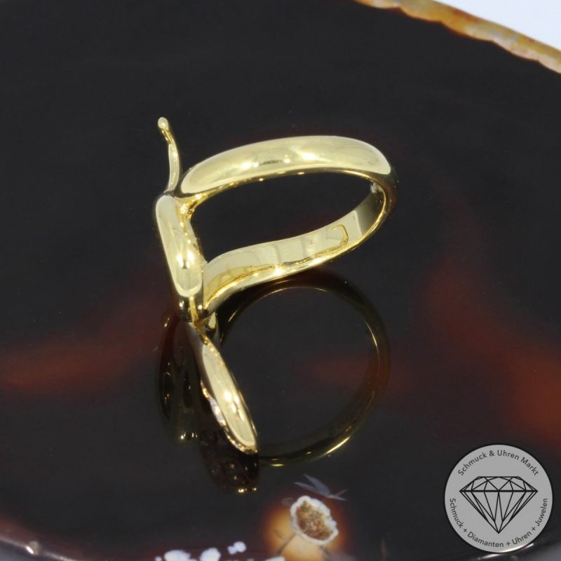 Wert 1990 € Brillant Ring Schlange (ca. 0,15 carat) in 585er 14 K Gelbgold - 96503