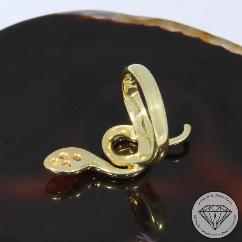 Wert 1990 € Brillant Ring Schlange (ca. 0,15 carat) in 585er 14 K Gelbgold - 96503