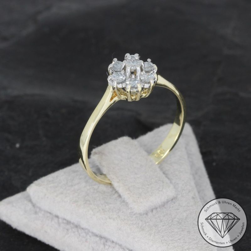 Wert 1190 € Brillant Ring (ca. 0,35 carat) in 585er 14 K Gelbgold - 96574