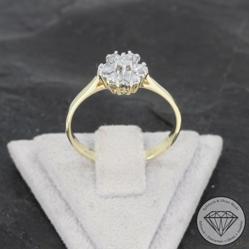 Wert 1190 € Brillant Ring (ca. 0,35 carat) in 585er 14 K Gelbgold - 96574