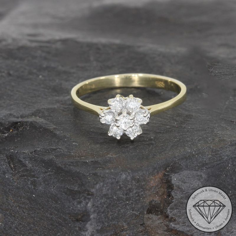 Wert 1190 € Brillant Ring (ca. 0,35 carat) in 585er 14 K Gelbgold - 96574