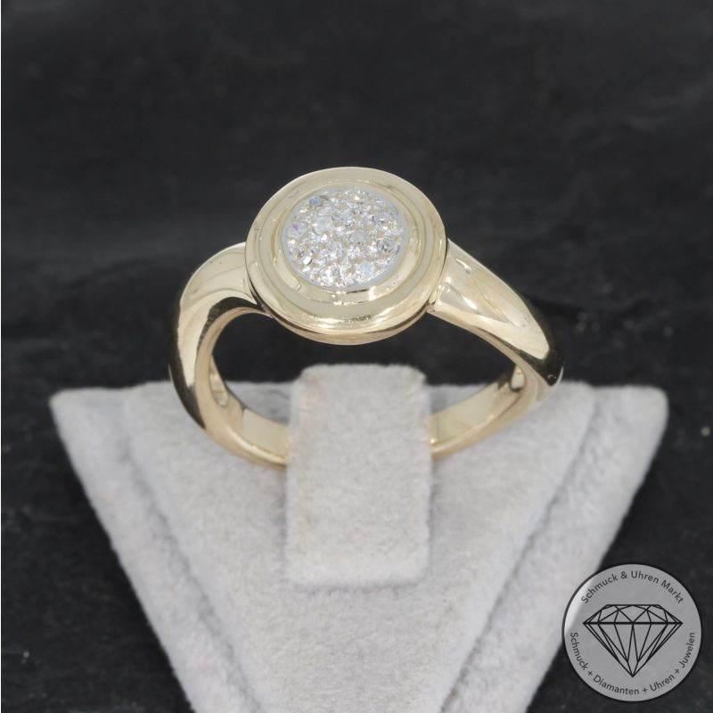 Wert 990 € Diamant Ring in 585er 14 K Gelbgold - 96588