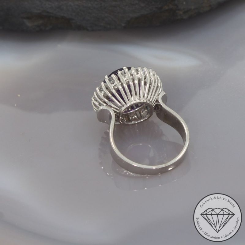 Wert 2900 € Brillant Amethyst Ring in 585er 14 K Weißgold - 96596