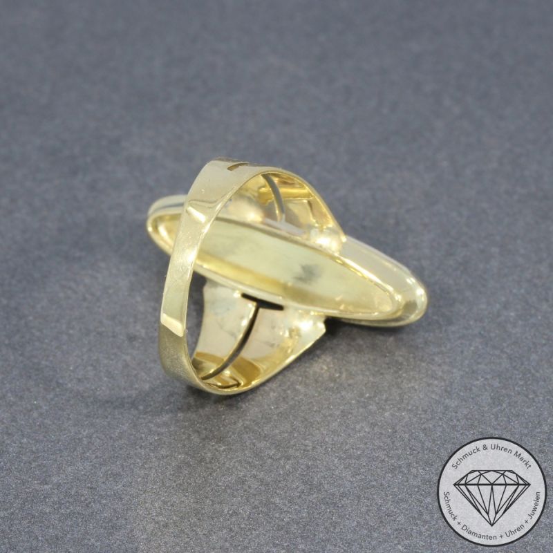 Wert 450 € Tigerauge Ring in 333er 8 K Gelbgold - 96625